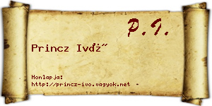 Princz Ivó névjegykártya